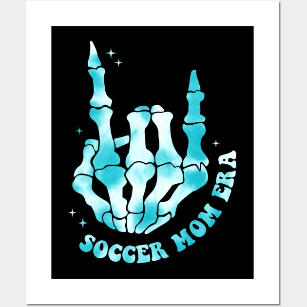 In My Soccer Mom Era Retro Groovy Soccer Mama Sports Parent Wall Art by Nisrine